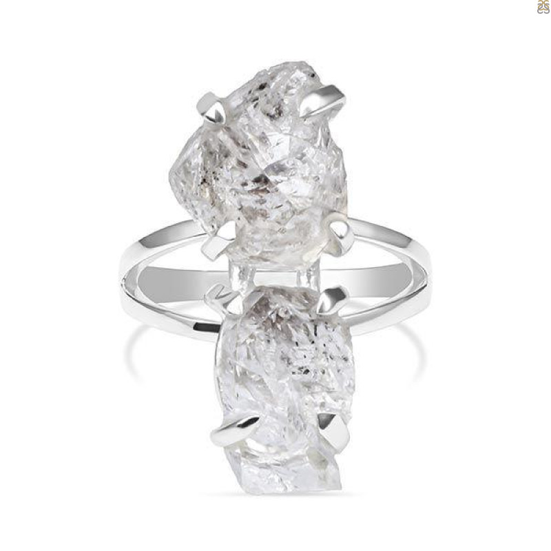 Petroleum Herkimer Diamond Rough Ring-R-Size-5 HDP-2-175