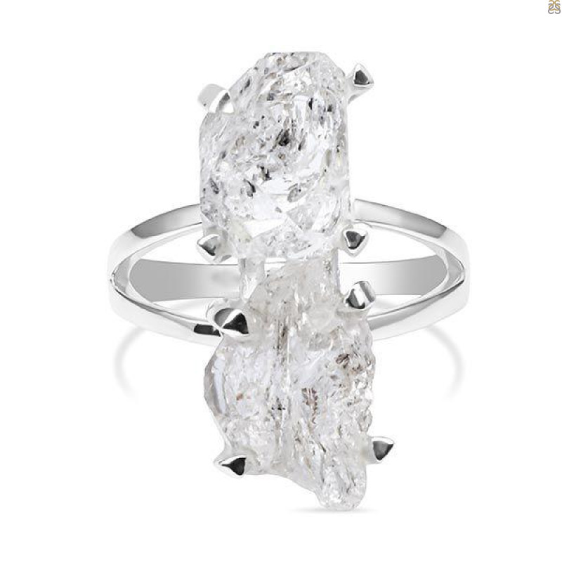 Petroleum Herkimer Diamond Rough Ring-R-Size-7 HDP-2-176