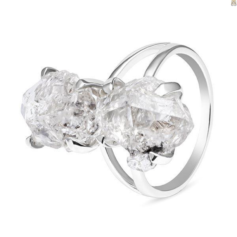 Petroleum Herkimer Diamond Rough Ring-R-Size-7 HDP-2-177
