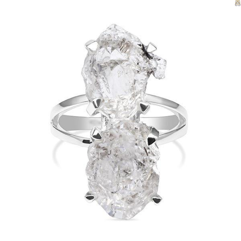 Petroleum Herkimer Diamond Rough Ring-R-Size-7 HDP-2-177