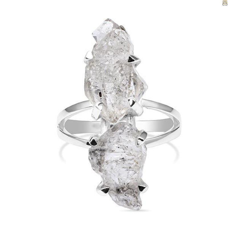 Petroleum Herkimer Diamond Rough Ring-R-Size-7 HDP-2-178