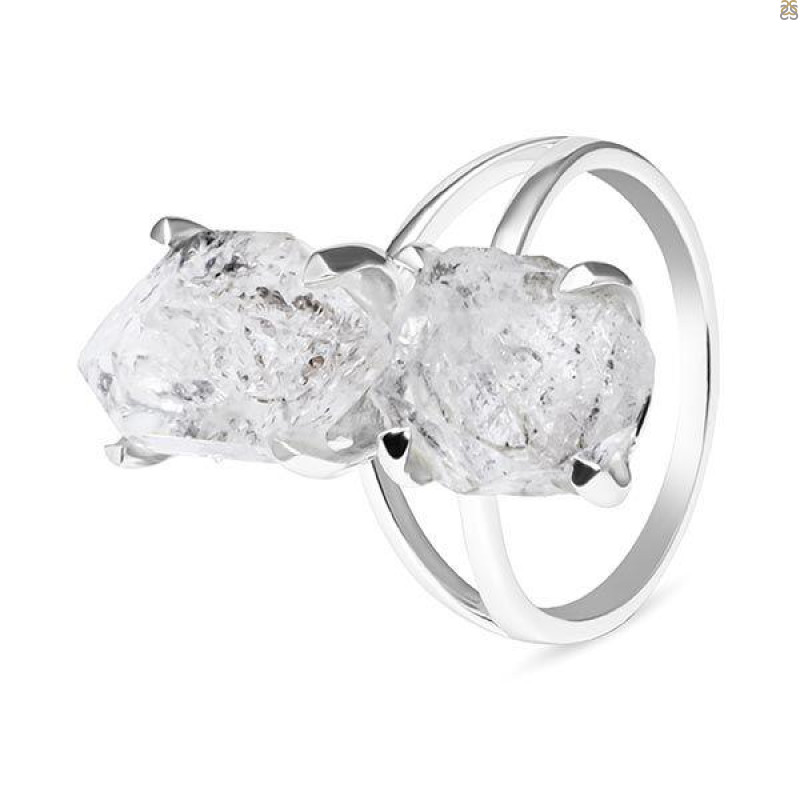 Petroleum Herkimer Diamond Rough Ring-R-Size-7 HDP-2-180
