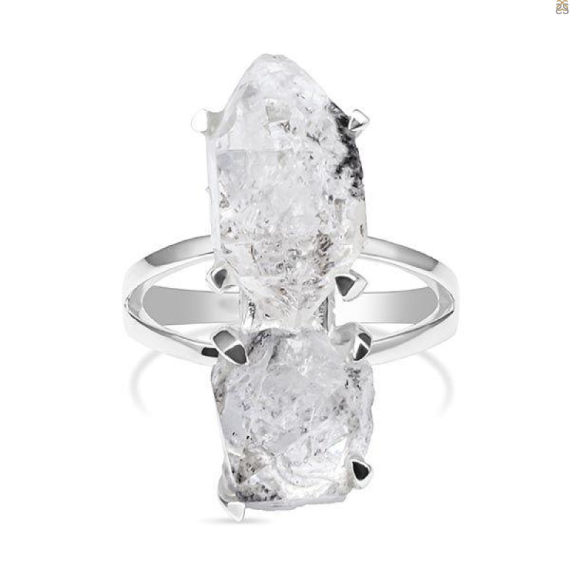 Petroleum Herkimer Diamond Rough Ring-R-Size-7 HDP-2-180