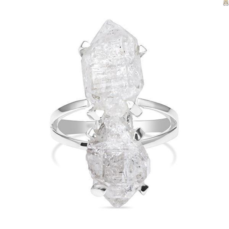 Petroleum Herkimer Diamond Rough Ring-R-Size-7 HDP-2-181