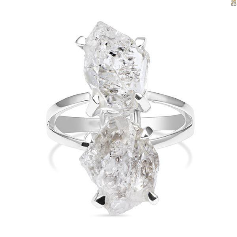 Petroleum Herkimer Diamond Rough Ring-R-Size-7 HDP-2-185