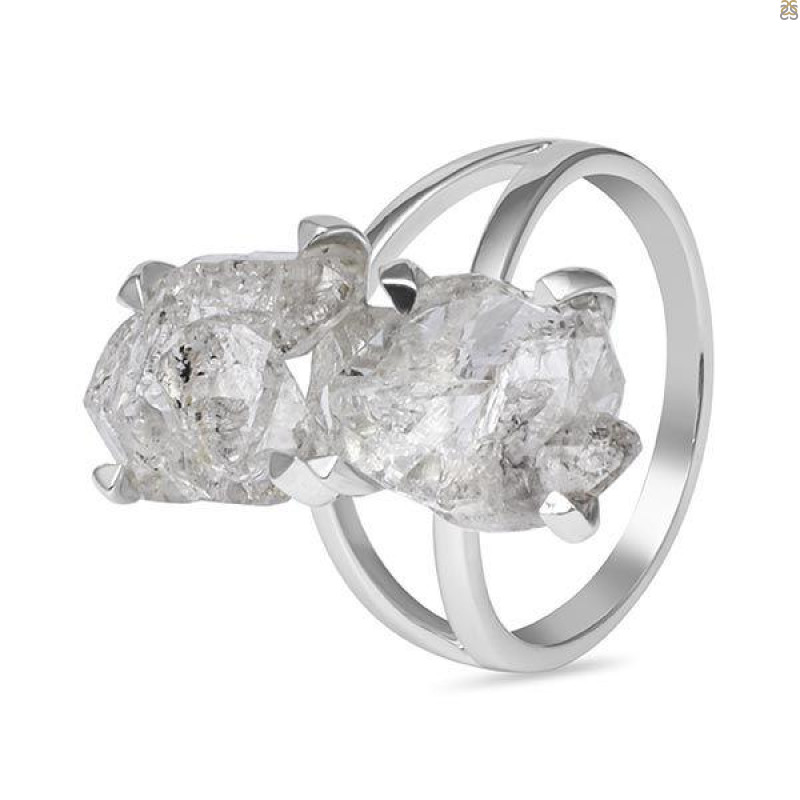 Petroleum Herkimer Diamond Rough Ring-R-Size-7 HDP-2-186