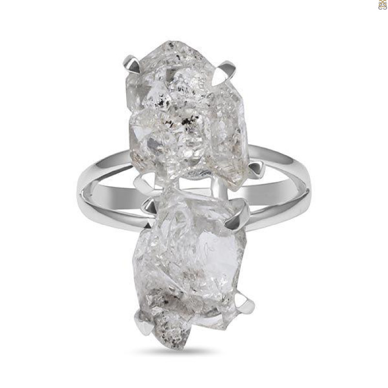 Petroleum Herkimer Diamond Rough Ring-R-Size-7 HDP-2-186