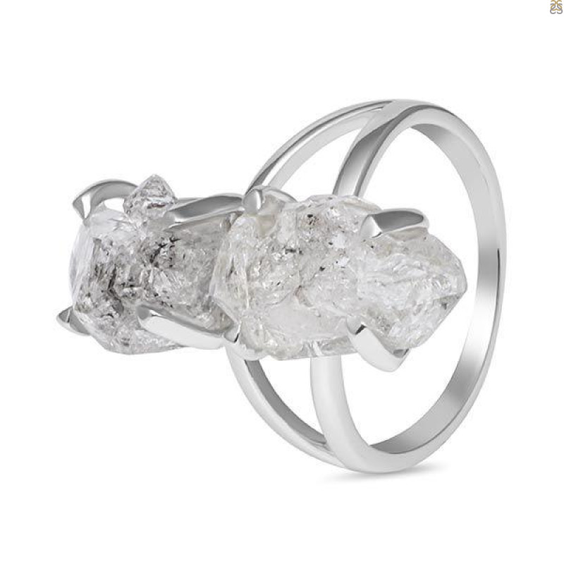 Petroleum Herkimer Diamond Rough Ring-R-Size-7 HDP-2-187