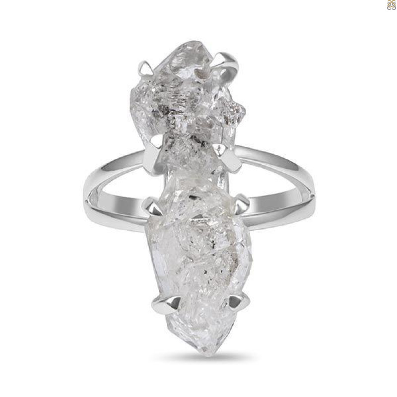 Petroleum Herkimer Diamond Rough Ring-R-Size-7 HDP-2-187
