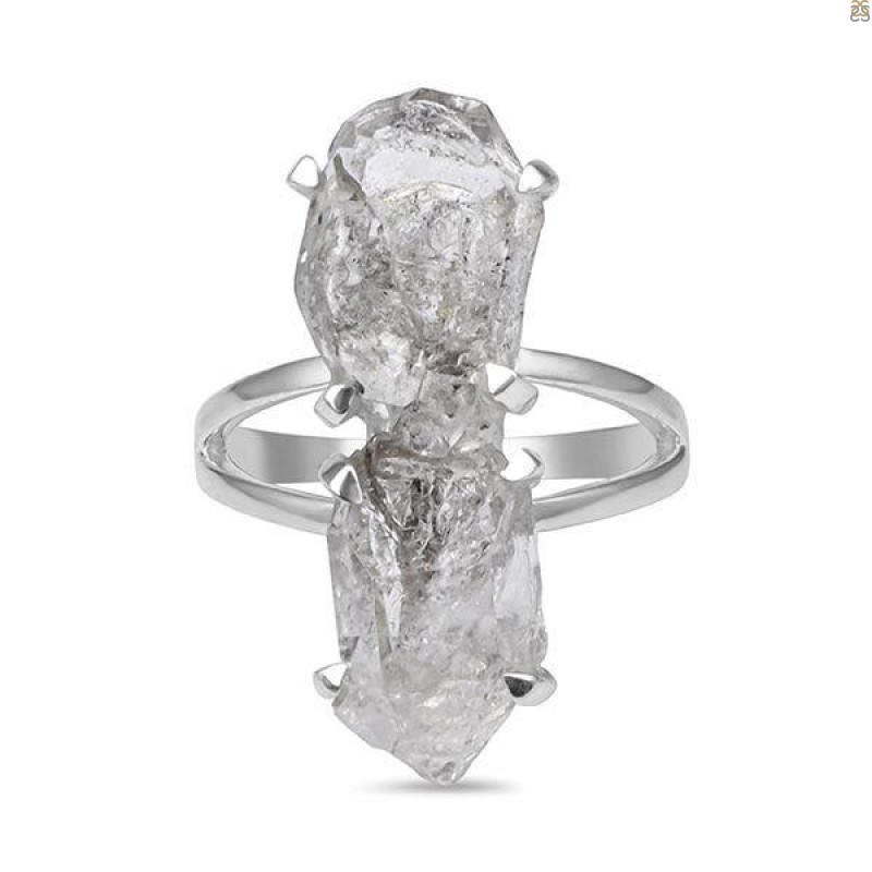 Petroleum Herkimer Diamond Rough Ring-R-Size-7 HDP-2-188