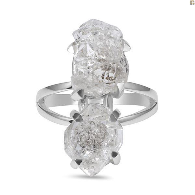 Petroleum Herkimer Diamond Rough Ring-R-Size-7 HDP-2-189