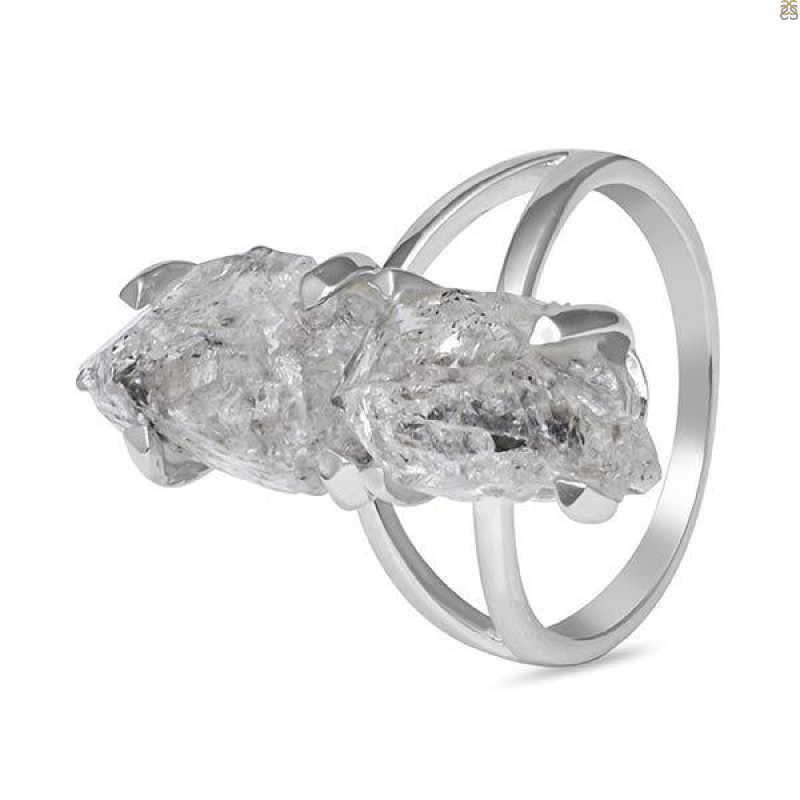 Petroleum Herkimer Diamond Rough Ring-R-Size-7 HDP-2-190