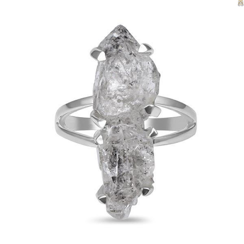 Petroleum Herkimer Diamond Rough Ring-R-Size-7 HDP-2-190