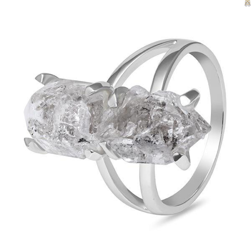 Petroleum Herkimer Diamond Rough Ring-R-Size-8 HDP-2-191