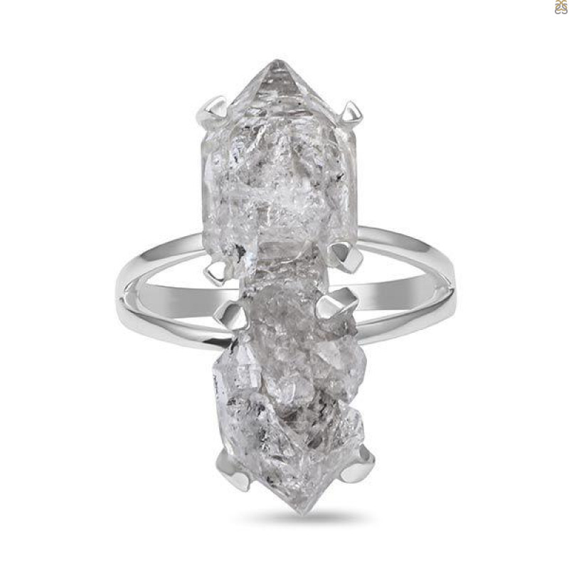 Petroleum Herkimer Diamond Rough Ring-R-Size-8 HDP-2-191