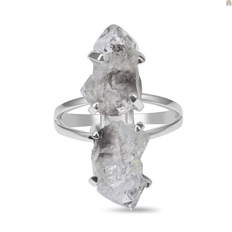 Petroleum Herkimer Diamond Rough Ring-R-Size-8 HDP-2-192