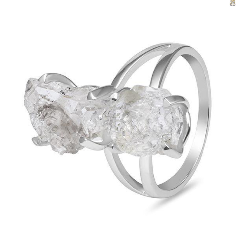 Petroleum Herkimer Diamond Rough Ring-R-Size-8 HDP-2-193