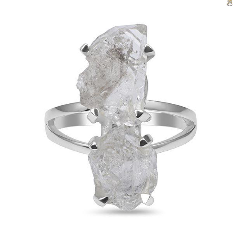 Petroleum Herkimer Diamond Rough Ring-R-Size-8 HDP-2-193