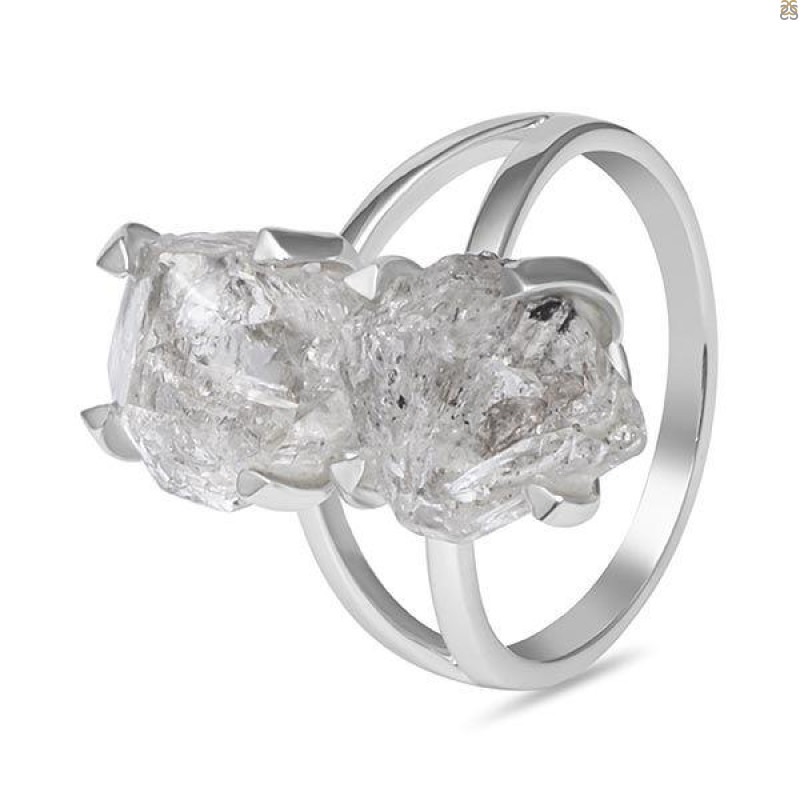 Petroleum Herkimer Diamond Rough Ring-R-Size-8 HDP-2-194
