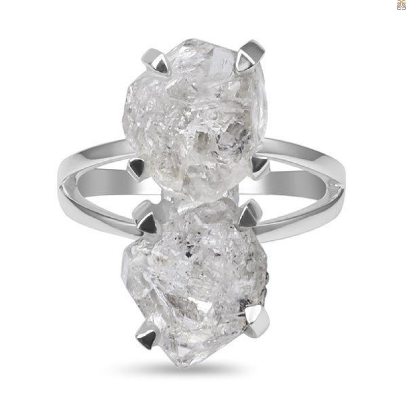 Petroleum Herkimer Diamond Rough Ring-R-Size-8 HDP-2-194