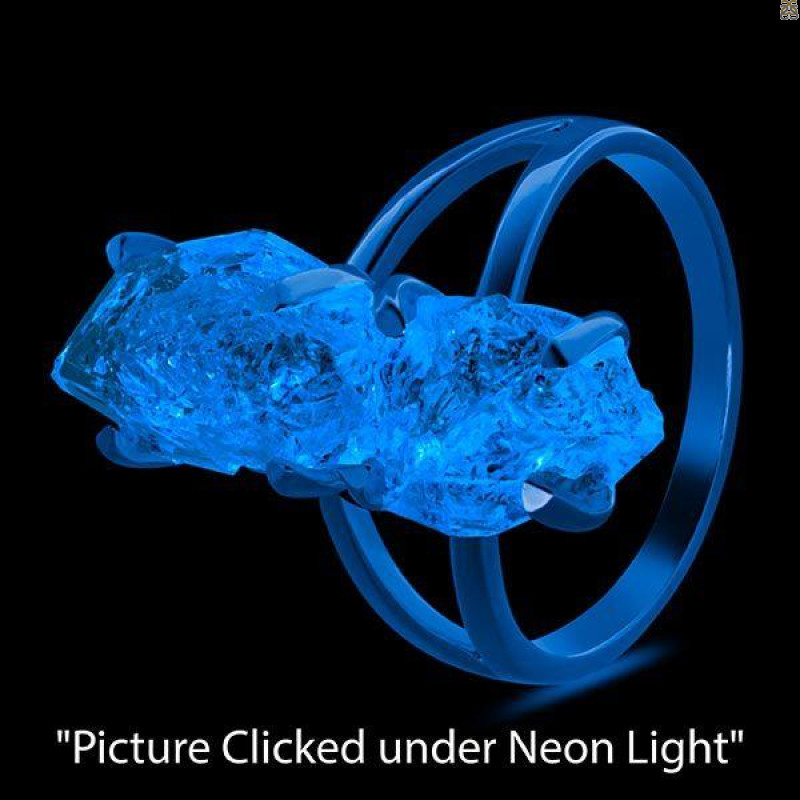 Petroleum Herkimer Diamond Rough Ring-R-Size-8 HDP-2-195