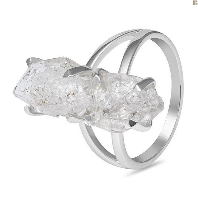 Petroleum Herkimer Diamond Rough Ring-R-Size-8 HDP-2-195