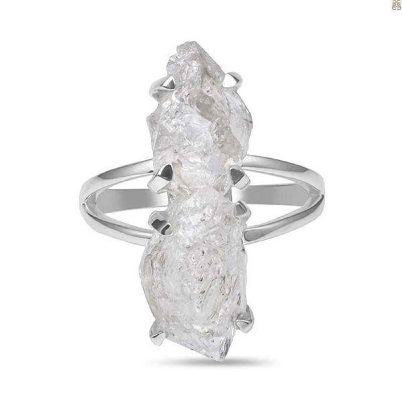 Petroleum Herkimer Diamond Rough Ring-R-Size-8 HDP-2-195