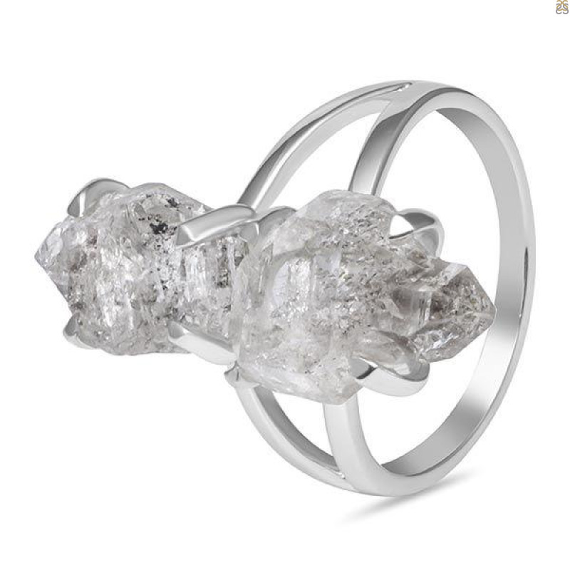 Petroleum Herkimer Diamond Rough Ring-R-Size-8 HDP-2-196