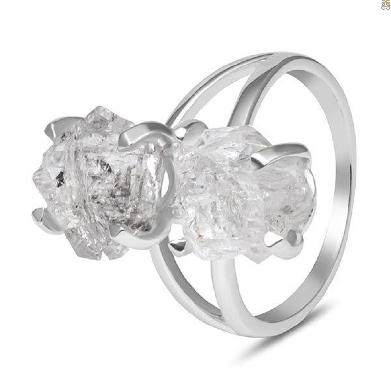 Petroleum Herkimer Diamond Rough Ring-R-Size-8 HDP-2-198