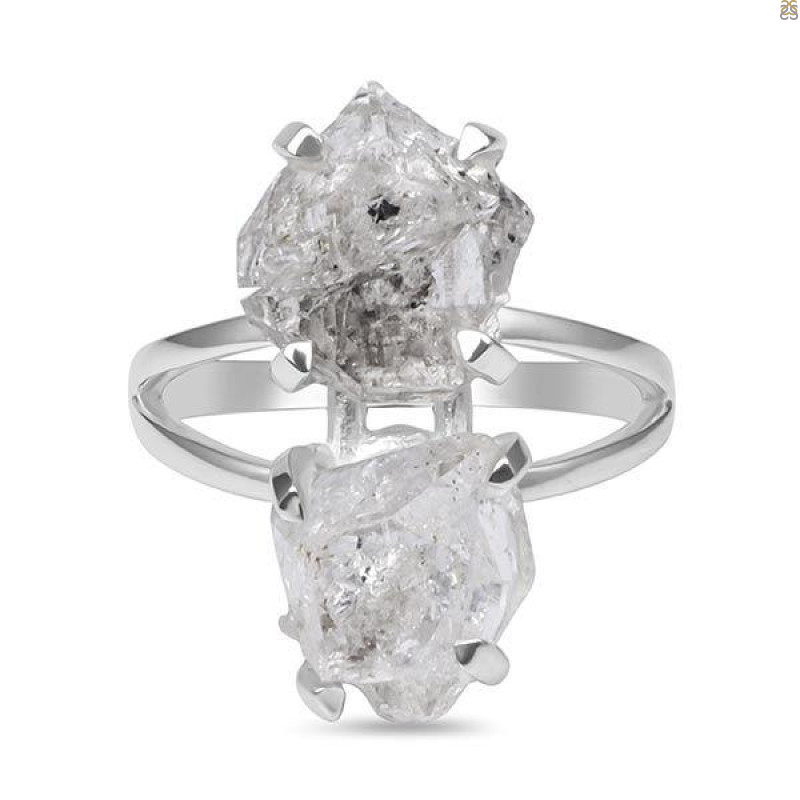 Petroleum Herkimer Diamond Rough Ring-R-Size-8 HDP-2-198