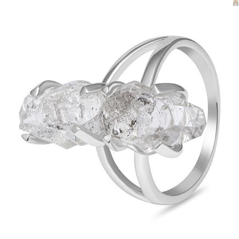 Petroleum Herkimer Diamond Rough Ring-R-Size-8 HDP-2-199