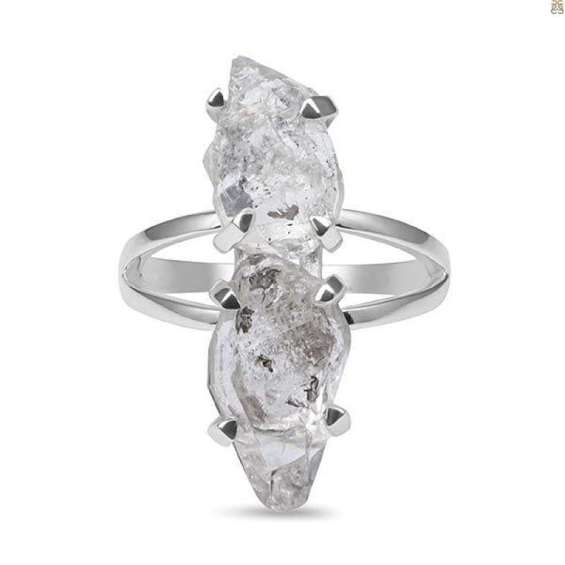 Petroleum Herkimer Diamond Rough Ring-R-Size-8 HDP-2-199