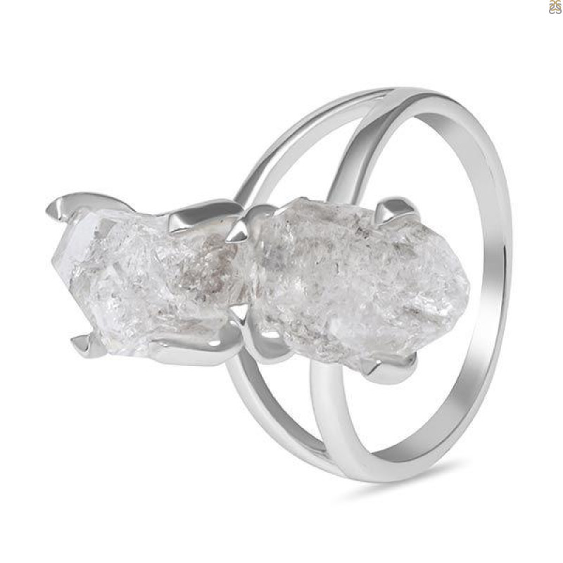 Petroleum Herkimer Diamond Rough Ring-R-Size-8 HDP-2-201