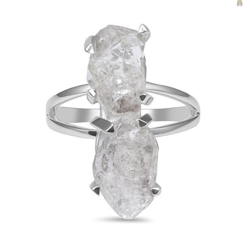 Petroleum Herkimer Diamond Rough Ring-R-Size-8 HDP-2-201