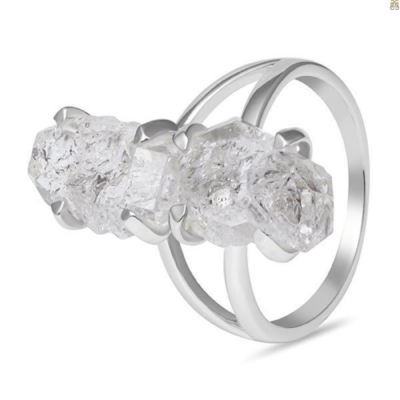 Petroleum Herkimer Diamond Rough Ring-R-Size-8 HDP-2-202