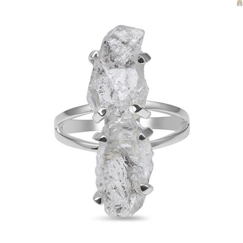 Petroleum Herkimer Diamond Rough Ring-R-Size-8 HDP-2-202