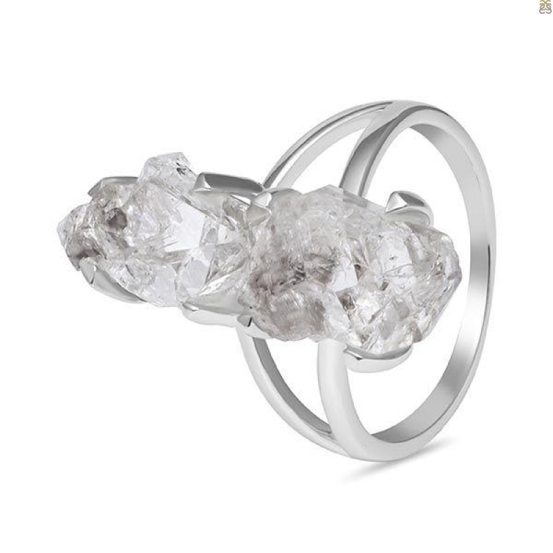 Petroleum Herkimer Diamond Rough Ring-R-Size-8 HDP-2-203