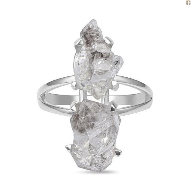 Petroleum Herkimer Diamond Rough Ring-R-Size-8 HDP-2-203