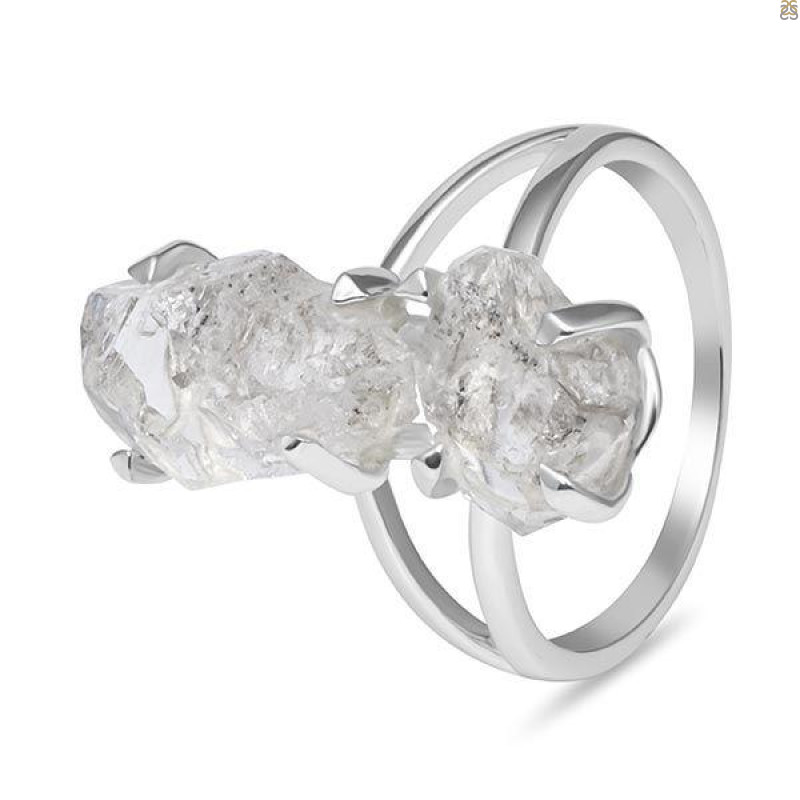 Petroleum Herkimer Diamond Rough Ring-R-Size-8 HDP-2-204