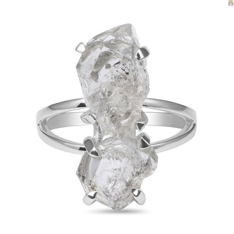Petroleum Herkimer Diamond Rough Ring-R-Size-8 HDP-2-204