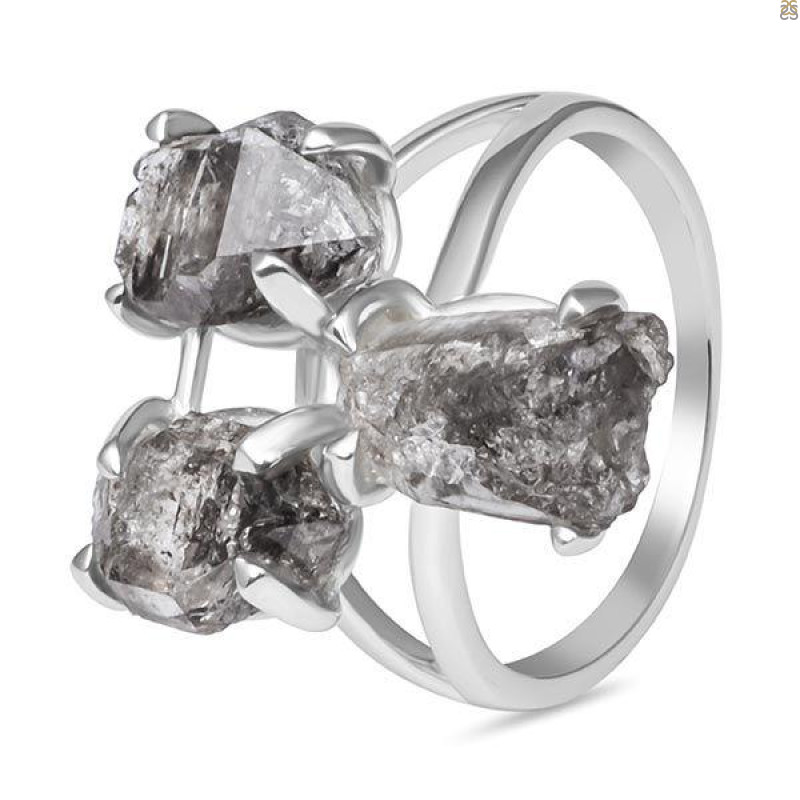 Petroleum Herkimer Diamond Rough Ring-R-Size-9 HDP-2-206