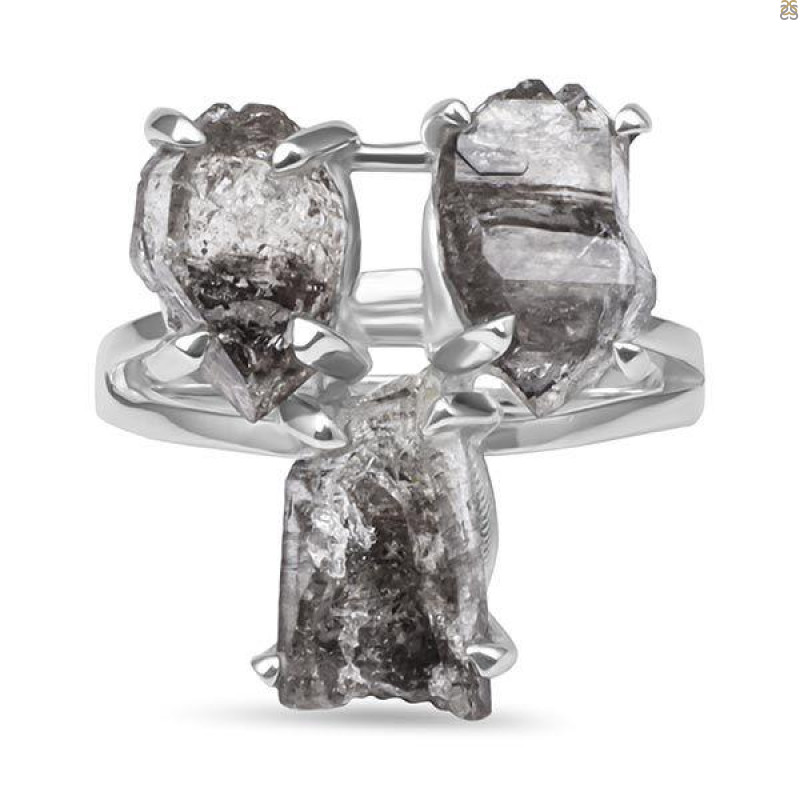 Petroleum Herkimer Diamond Rough Ring-R-Size-9 HDP-2-206