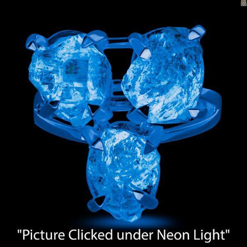 Petroleum Herkimer Diamond Rough Ring-R-Size-6 HDP-2-222