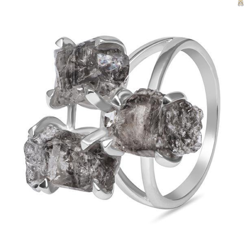 Petroleum Herkimer Diamond Rough Ring-R-Size-8 HDP-2-229
