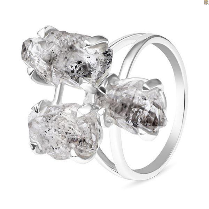 Petroleum Herkimer Diamond Rough Ring-R-Size-8 HDP-2-238