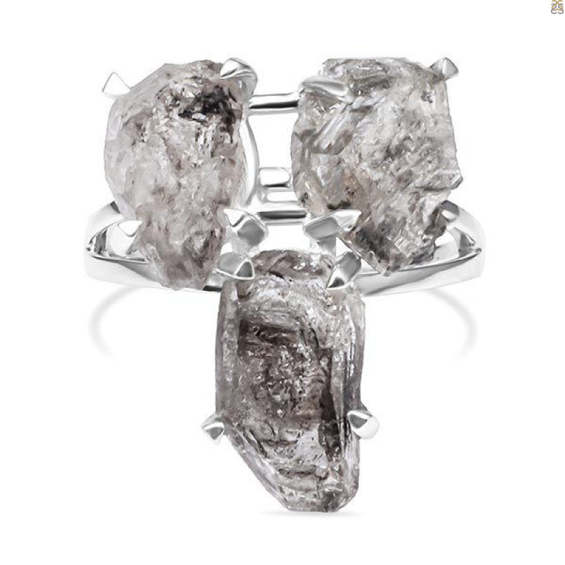 Petroleum Herkimer Diamond Rough Ring-R-Size-10 HDP-2-239