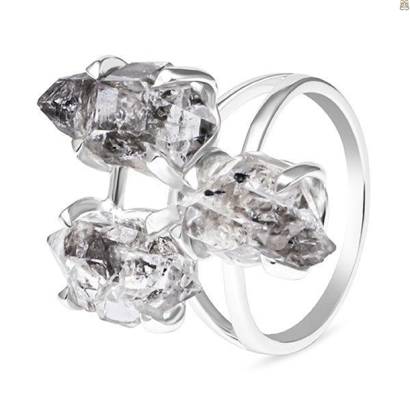 Petroleum Herkimer Diamond Rough Ring-R-Size-7 HDP-2-240