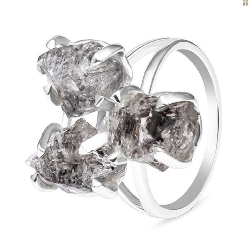 Petroleum Herkimer Diamond Rough Ring-R-Size-7 HDP-2-242