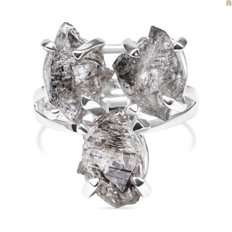 Petroleum Herkimer Diamond Rough Ring-R-Size-7 HDP-2-242