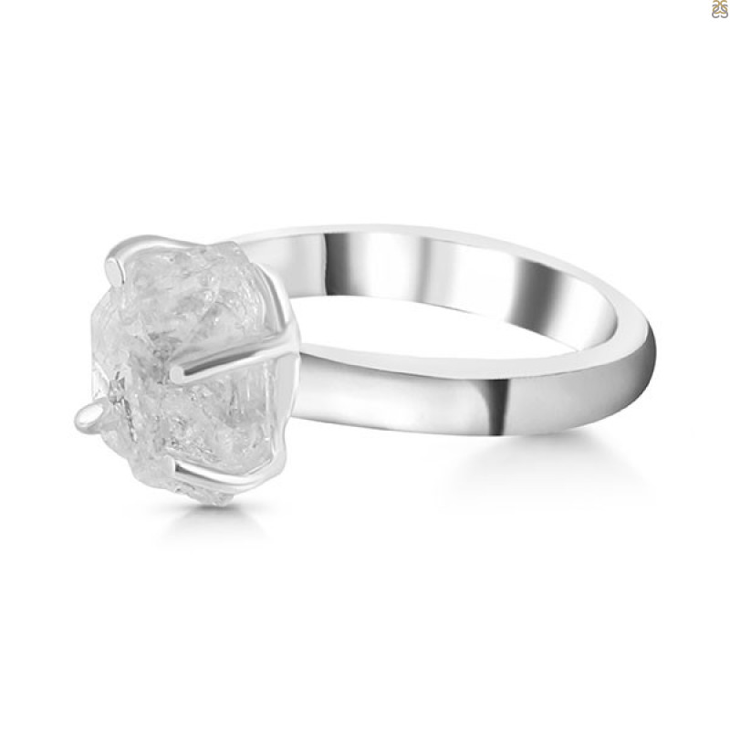 Petroleum Herkimer Diamond Rough Ring-R-Size-8 HDP-2-304